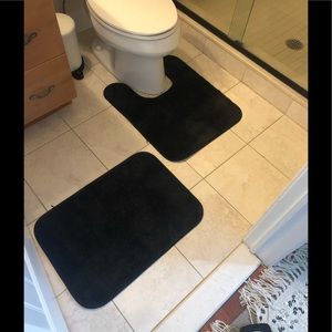 Bath mats- black set of two